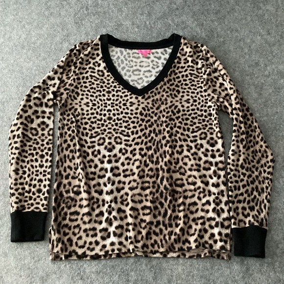 Betsey Johnson Animal Print Cheetah Pullover Long Sleeve Size M Top. - Picture 7 of 12